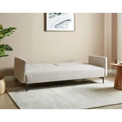 Beliani LUCAN - Slaapbank 3-zits - Lichtbeige - Polyester Online