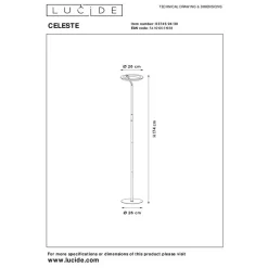 Lucide CELESTE Vloerlamp - Zwart Clearance