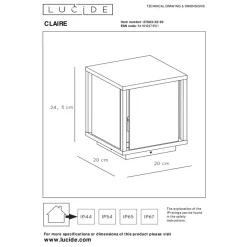 Lucide CLAIRE Sokkellamp - Antraciet Hot