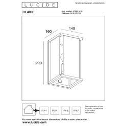 Lucide CLAIRE Wandlamp - Wit Outlet