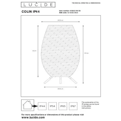 Lucide COLIN IP44 Tafellamp - Zwart Outlet