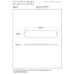 Lucide ELLY Plafonnière - Opaal