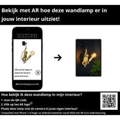 Lucide EXTRAVAGANZA CHIMP Wandlamp - Zwart Best