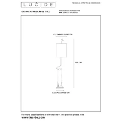 Lucide EXTRAVAGANZA MISS TALL Vloerlamp - Mat Goud / Messing Best
