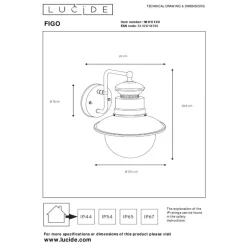 Lucide FIGO Wandlamp - Zink