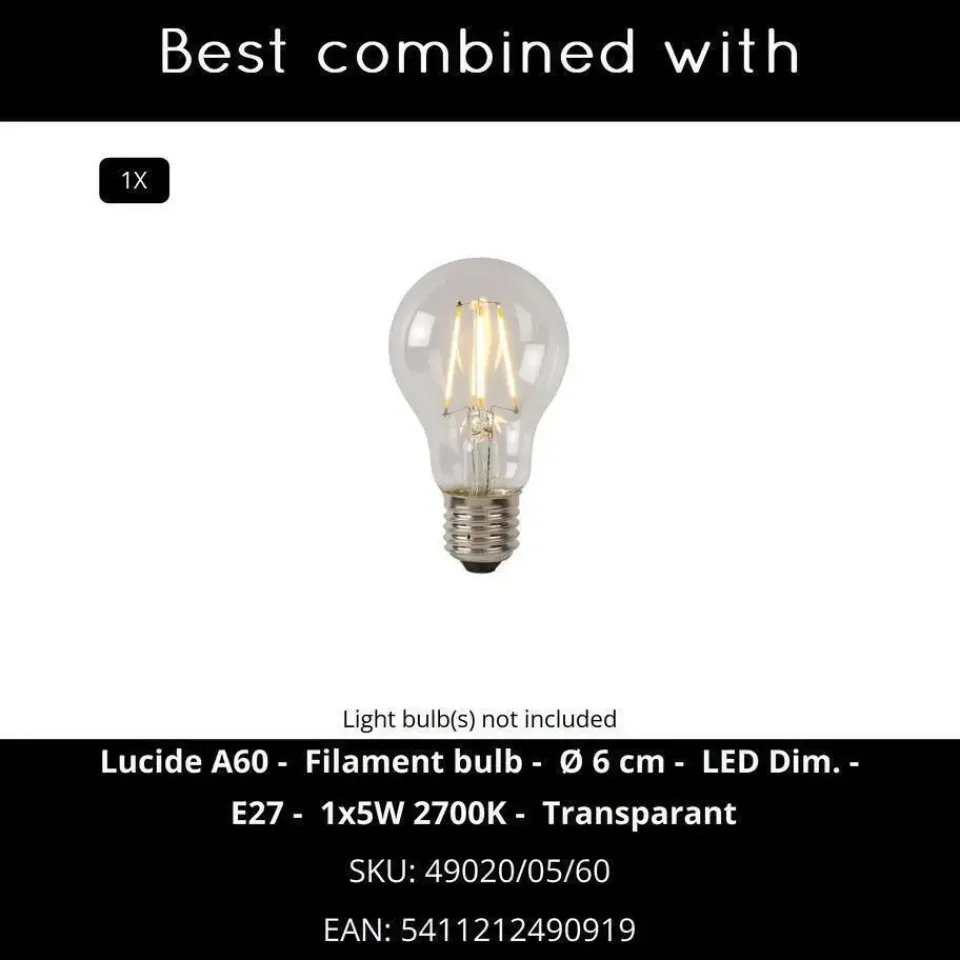 Lucide FIRMIN Hanglamp - Mat Goud / Messing Hot