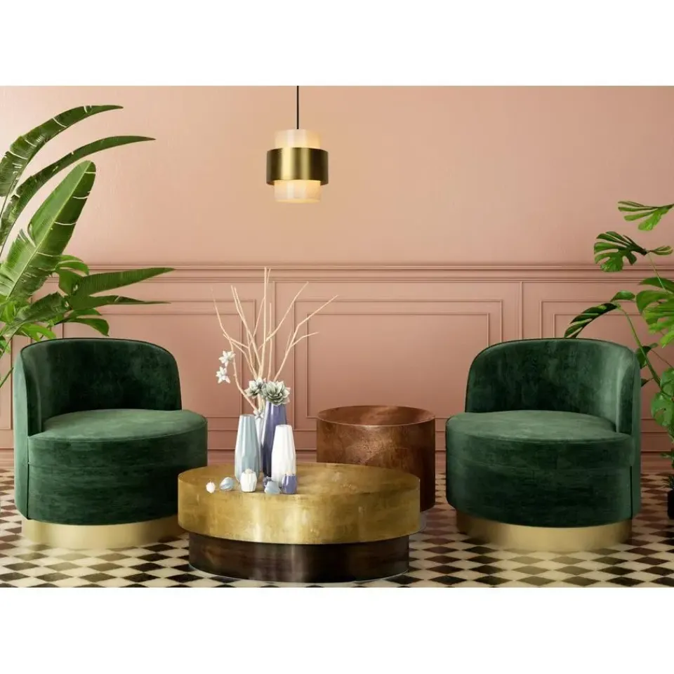 Lucide FIRMIN Hanglamp - Mat Goud / Messing Hot