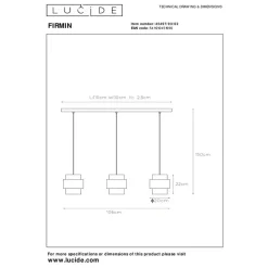 Lucide FIRMIN Hanglamp - Mat Goud / Messing Best