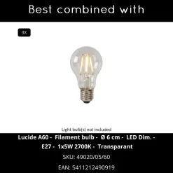 Lucide FIRMIN Hanglamp - Mat Goud / Messing Best