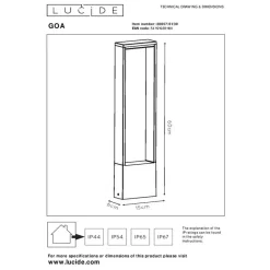 Lucide GOA Sokkellamp - Antraciet Sale