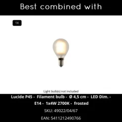 Lucide GREASBY Tafellamp - Beige Hot