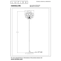 Lucide HANNELORE Vloerlamp - Zwart Best