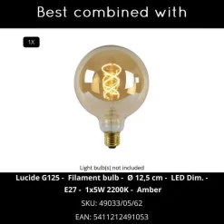 Lucide JOVA Hanglamp - Mat Goud / Messing New