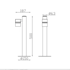 Lucide LED sokkellamp buiten ARNE IP44 - zwart - Ø6,3 cm Hot