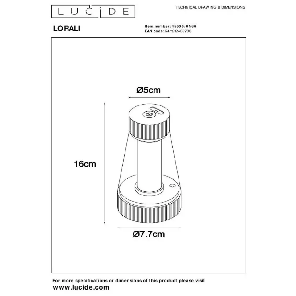 Lucide LORALI Tafellamp - Roze