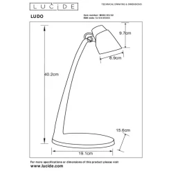 Lucide LUDO Bureaulamp - Mat Goud / Messing New