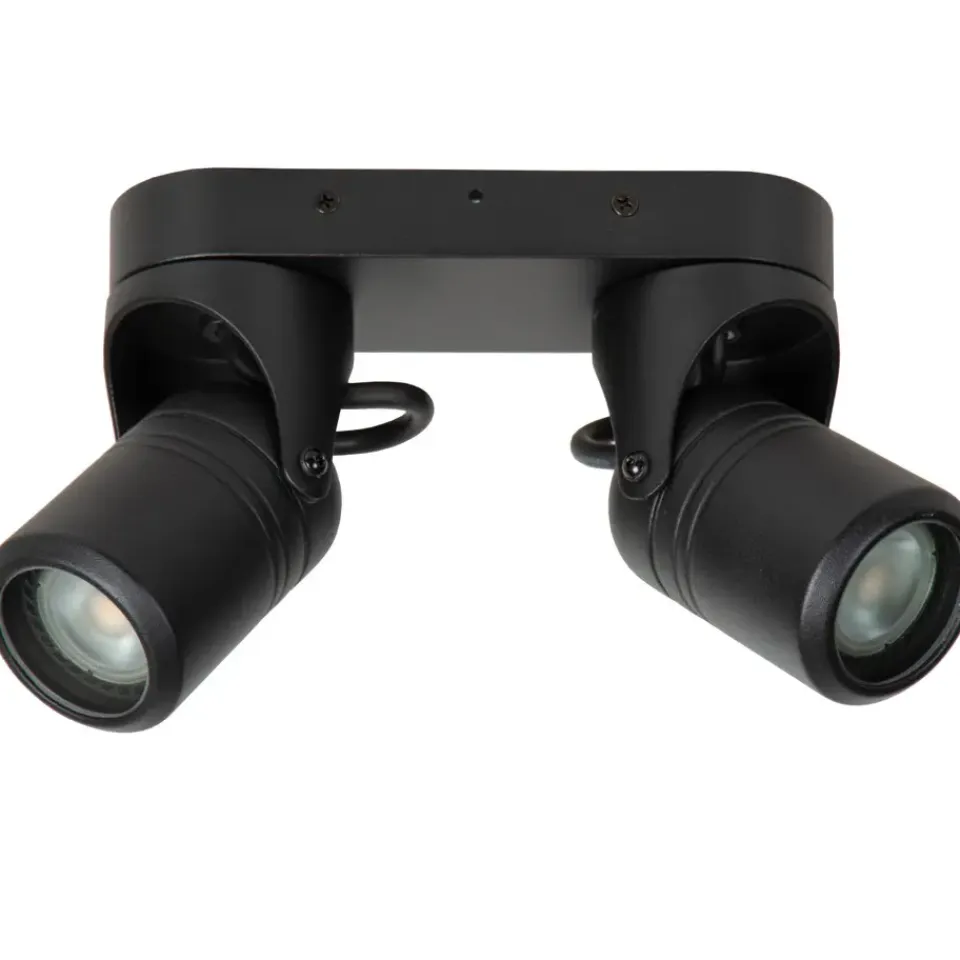Lucide NIORT - Plafondspot Buiten - 2xGU10 - IP44 - Zwart New