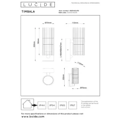 Merkloos Lucide TIMBALA Wandspot - Zwart Best