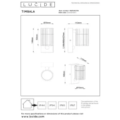 Merkloos Lucide TIMBALA Wandspot - Zwart Discount