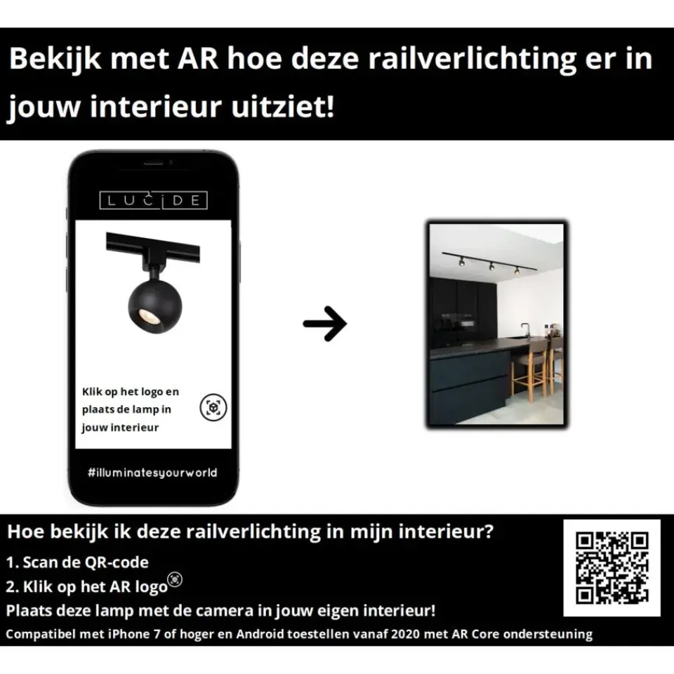 Lucide TRACK Railverlichting - Zwart