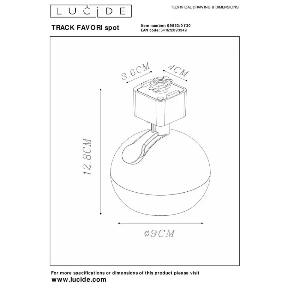 Lucide TRACK Railverlichting - Zwart