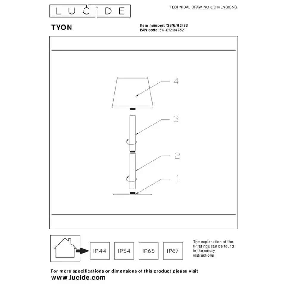 Lucide TYON Tafellamp - Groen Best