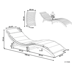 Beliani LUINO - Ligstoel - Wit - Hout Clearance