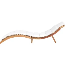 Beliani LUINO - Ligstoel - Wit - Hout Clearance