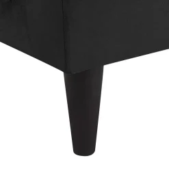 Beliani LUIRO - Chaise longue - Zwart - Linkerzijde - Fluweel Clearance