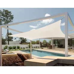 Beliani LUKKA - Schaduwdoek - Gebroken wit - 300 cm - Polyester Outlet