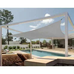 Beliani LUKKA - Schaduwdoek - Grijs 300 cm - Polyester Online