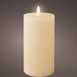 Lumineo LED kaars - creme wit - D7 x H15 cm - met timer Hot