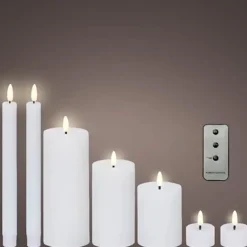 Lumineo LED kaarsen set - 7-delig - wit - met afstandsbediening Hot
