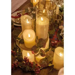 Lumineo LED stompkaarsen - 3x - wit- in glas - met timer Hot