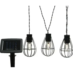 Lumineo Lichtsnoer - solar - metaal - 8 lampjes - 350 cm Online