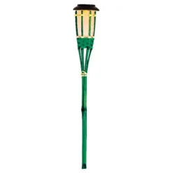Lumineo Tuinfakkel Bodi - solar - groen - vlameffect - 54 cm Clearance