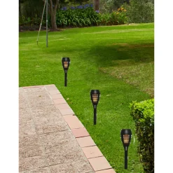 Lumineo Tuinfakkels - 4x stuks - Solar licht - vlameffect - 27 cm Clearance