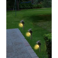 Lumineo Tuinverlichting spots - 2 stuks - solar - 31 cm Hot