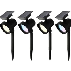 Lumineo Tuinverlichting spots - 2 stuks - solar - 31 cm Hot