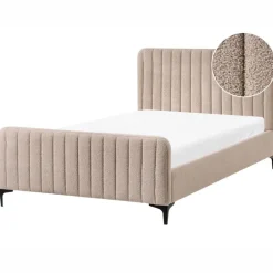 Leen Bakker LUNAN - Tweepersoonsbed - Beige - 120 x 200 cm - Bouclé Discount