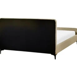 Beliani LUNAN - Tweepersoonsbed - Taupe - 160 x 200 cm - Bouclé Sale