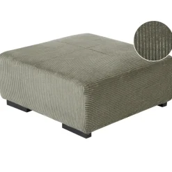 Leen Bakker LUNGO - Ottomaan - Groen - Corduroy
