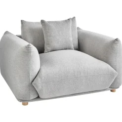 Beliani LUVOS - Fauteuil - Lichtgrijs - Stof