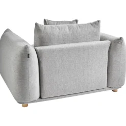 Beliani LUVOS - Fauteuil - Lichtgrijs - Stof