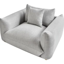 Beliani LUVOS - Fauteuil - Lichtgrijs - Stof