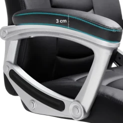 ACAZA Luxe design manager bureaustoel - kunstleer - zware belasting - zwart