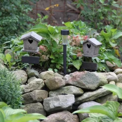 LuxForm Solar tuinlamp - 1x - zwart - LED warm wit - D4,7 x H32,5 cm Discount