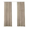 LW Collection Gordijnen beige 270x140CM met haakjes Velvet 1 stuk Outlet