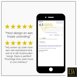 LW Collection Keukenklok Ethan blauw 30cm Clearance