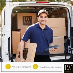 LW Collection Keukenklok Emma lichtblauw rosé 30cm Hot